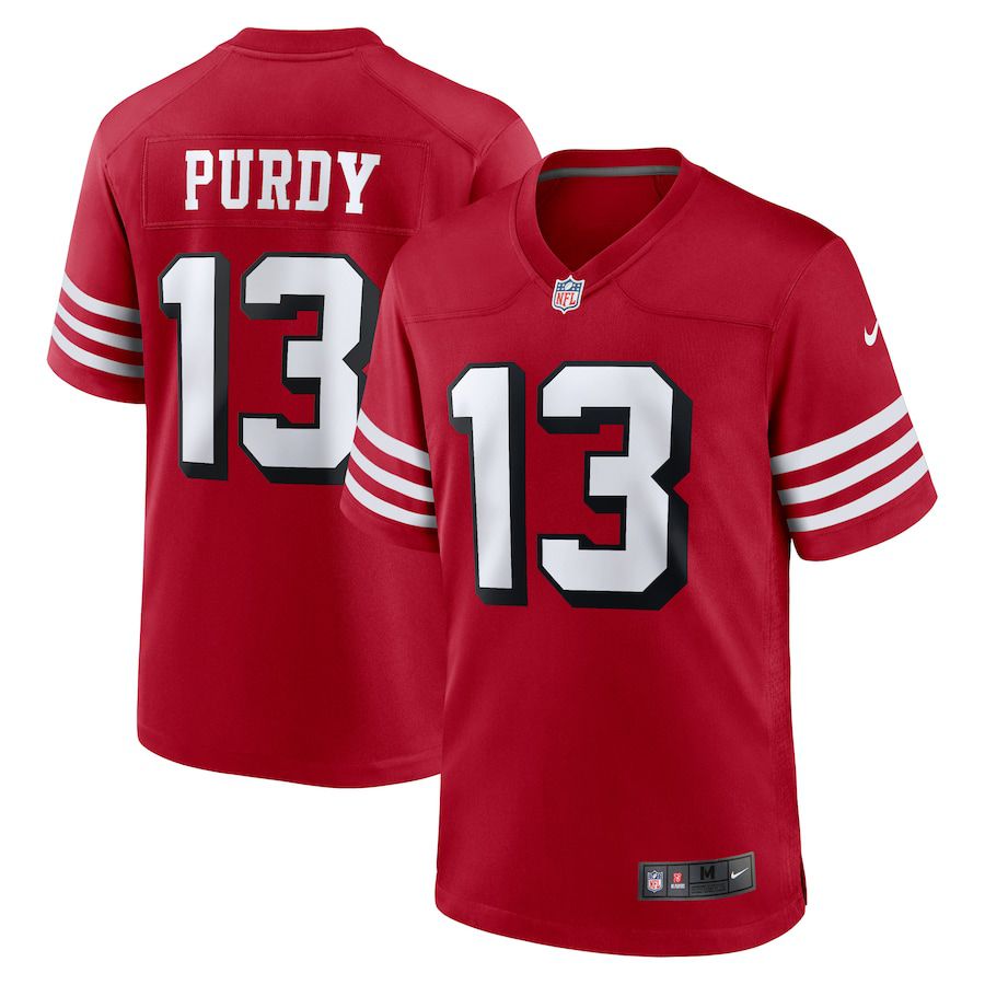 Men San Francisco 49ers #13 Brock Purdy Nike Scarlet Alternate Game Player NFL Jersey